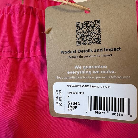 NEW Patagonia Women's Baggies Shorts Sz Medium Pink - Picture 3 of 8